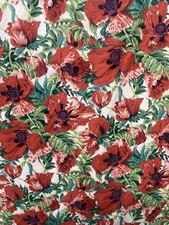 Wonderful Liberty of London Florestan Poppy Curtains. Big 240 wide X 220 Drop