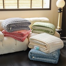 Large Faux Fur Warm Berber Fleece Throw Over Soft Sofa Bed Blanket Double & King