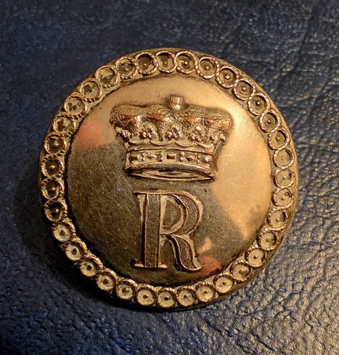 Victorian gilt livery button - victorian,