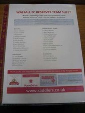 05/01/2016 Walsall Reserves v Shrewsbury Town Reserves [At Lilleshall] (single s