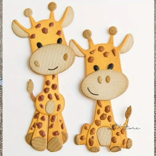 2x cute giraffes - 2x,