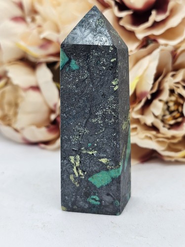 Chrysocolla hematite point - chrysocolla, &
