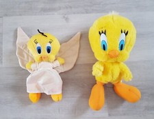 2 x TWEETY PIE PLUSH soft toy WARNER BROS BUNDLE stuffed LOONEY TUNES angel BIRD