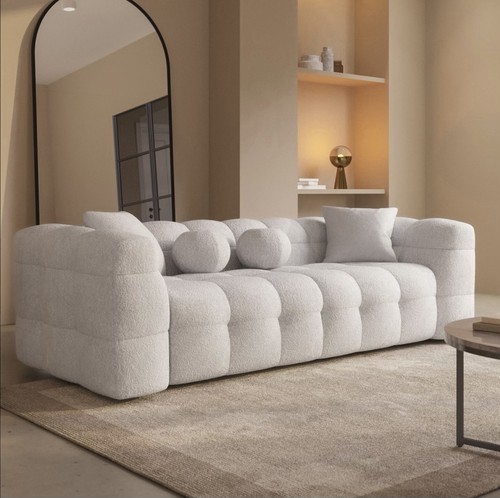 Cream sofa seater settee - cream,