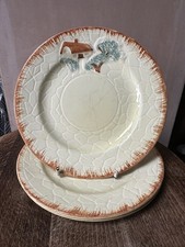 3 Vintage Keele St Pottery Side Plates  cottage ware hand painted retro