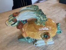 Vintage Majolica Rabbit Tureen