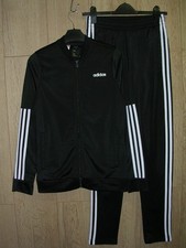Adidas Boys Black White Track