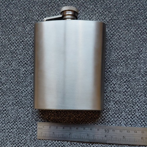 Vintage stainless steel hip - steel,