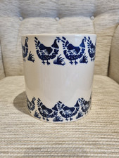 Emma Bridgewater Blue Hen Dollies Chicken Utensil Pot Jar
