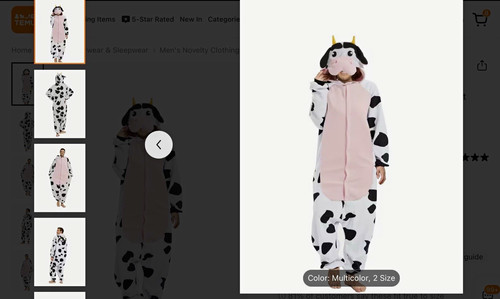 Unisex cow hooded jumpsuit - hooded,