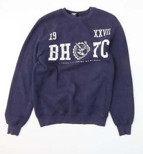BCK & HRSY Mens Blue Cotton Blend Sweatshirt Size S