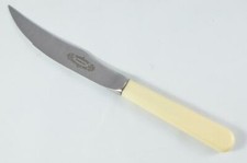 Brand New Genuine Cream Handle Steak Knife Brushed Finish Made In Sheffield
