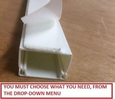 Cable Trunking Wire Conduit White Electrical Channel Self Adhesive 16x16 & 16x25