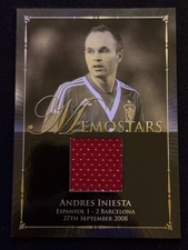 Futera 2014 World Football Unique Spain Andres Iniesta Memostars /100 Game Worn