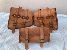 Leather Bag Saddle Motorcycle