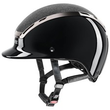Uvex Exxeed Blaze Riding Helmet-Black Shiny