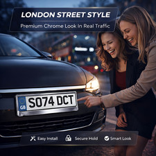 2 x "CHROME" EFFECT NUMBER