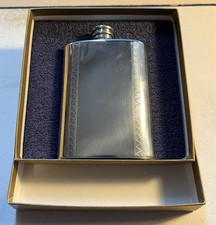 Boxed Pewter Hip Flask -