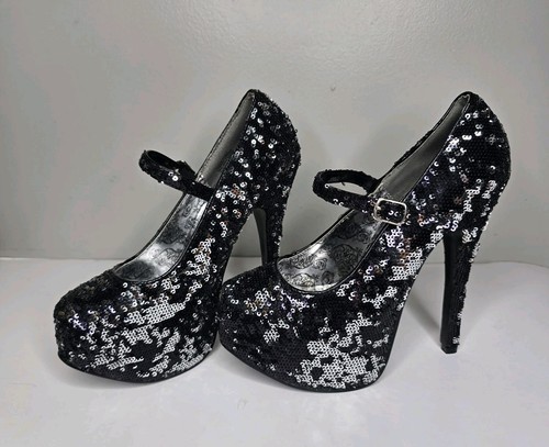 Pleaser bordello black silver - bordello,