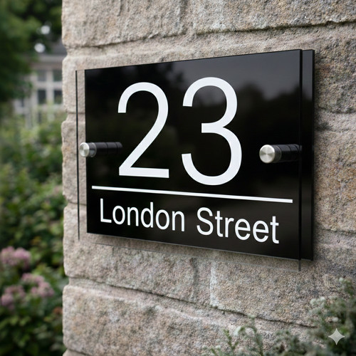 Personalised house sign door - house,