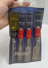 Vintage Montgomery Wards (POWR-KRAFT) CHISEL SET NO. 84-3589 & Stanley No.60