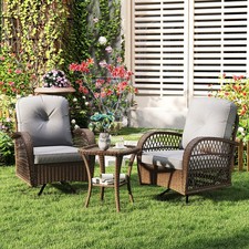 3 Piece Patio Swivel Rocker