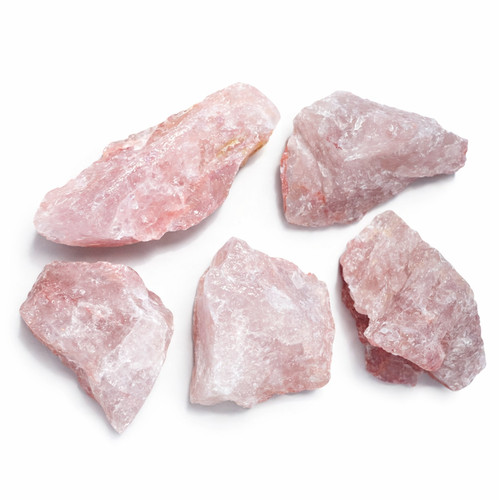 Raw strawberry quartz crystal - raw,