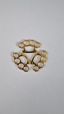 Gold knuckle duster pendant - gold,