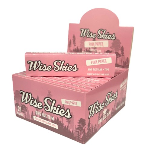 Wise skies pink rolling papers - pink,