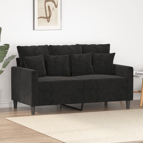 Seater sofa black 2 - black, 47.2"