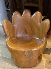 Hand carved camphor wood tree - carved,