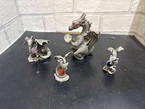 Bundle pewter dragons - pewter,