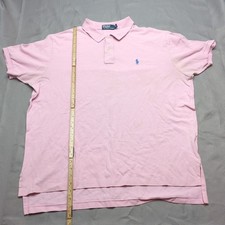 Ralph Lauren Polo Shirt Men's XXL Pink Classic Fit Short Sleeve Cotton Casual To