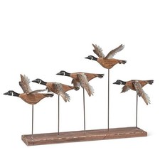 Canadian Geese In Flight Scene
