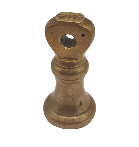 Vintage 8oz brass - weight, bell