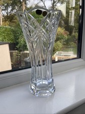 Bohemia Crystal Large Vase 30 Cm High 2.8kg In Weight. Unused With Box￼