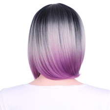  Womens Bob Wig Gradient Color