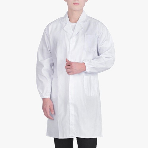 White lab coat laboratory - white,