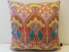 Liberty Morris Ianthe Flower Linen Art Nouveau G & Velvet Fabric Cushion Cover 