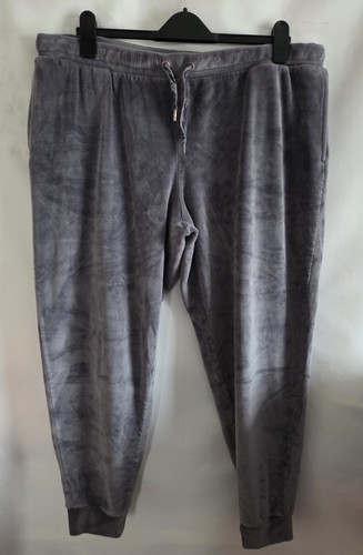 Ladies grey velour joggers - grey,