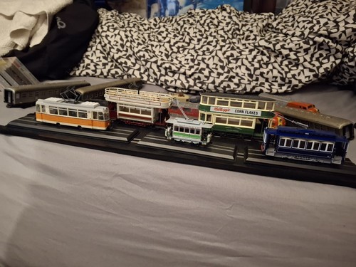 Job lot model trams - job, diecast