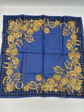 Celine Silk Triomph navy and
