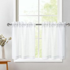 DWCN White Kitchen Curtains 36
