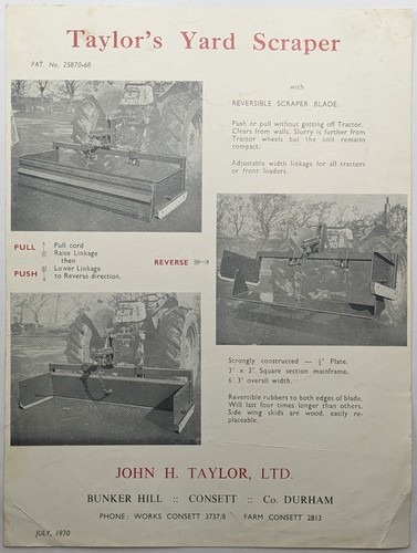 Vintage taylor yard scraper - yard,