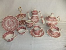c4 Pottery Ironstone Mason's Vista - teapot, coffee pot, cups & saucers - R7