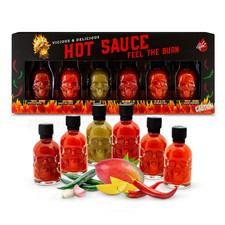Modern Gourmet Foods Hot Sauce Gift Set - Chilli Skull Spicy Sauce 6pk, 270g