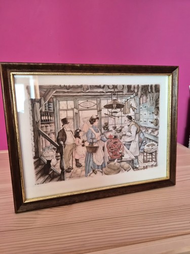 Vintage anton pieck print - vintage,