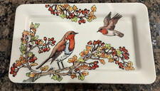 EMMA BRIDGEWATER   CHRISTMAS OBLONG PLATE BIRDS IN THE HEDEGROW    - CLEARANCE