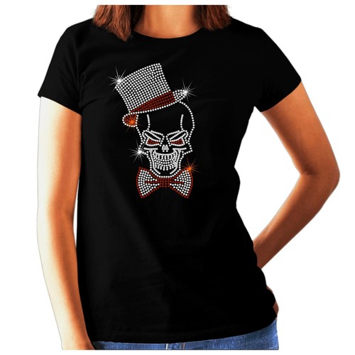Womens skull hat rhinestone - womens,