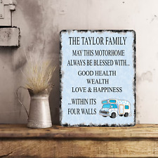 Personalised Caravan Camping Camper Metal Sign Motorhome Campervan Gift Present